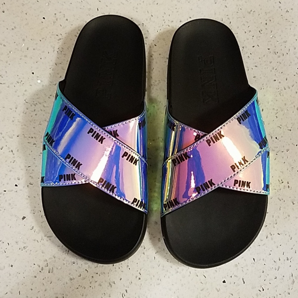Victoria's Secret pink slides size medium / 7